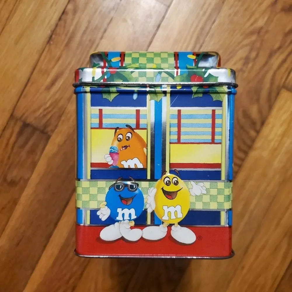 M&M's brand Christmas‎ village series number 4 limited edition vtg diner tin